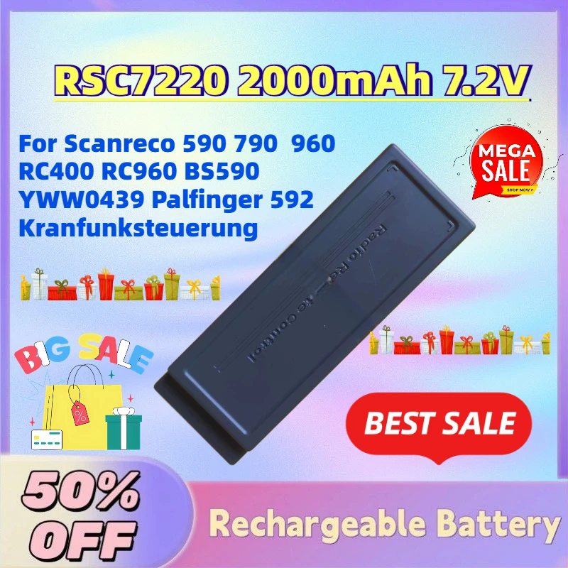 Upgrade RSC7220 2000mAh 7.2V Ni-MH Battery for Scanreco 590 790 960 RC400 RC960 BS590 YWW0439 Palfinger 592 Kranfunksteuerung
Upgrade RSC7220 2000mAh 7.2V Ni-MH Battery for Scanreco 590 790 960 RC400 RC960 BS590 YWW0439 Palfinger 592 Kranfunksteuerung