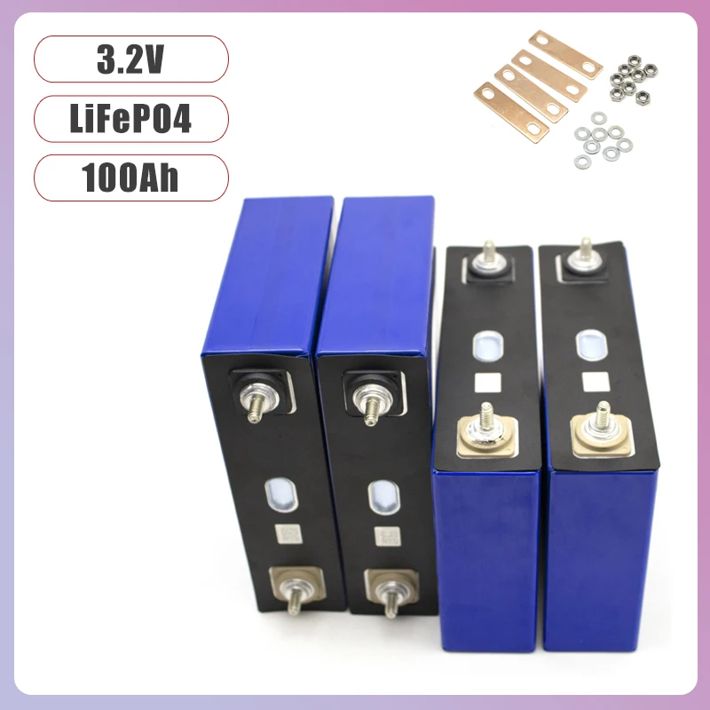 Grade A 3.2V 100AH Lifepo4 Battery Rechargeable Lithium Iron Phosphate DIY 12V 24V 48V for Camping Boats Golf Cart RV Forklift
Grade A 3.2V 100AH Lifepo4 Battery Rechargeable Lithium Iron Phosphate DIY 12V 24V 48V for Camping Boats Golf Cart RV Forklift