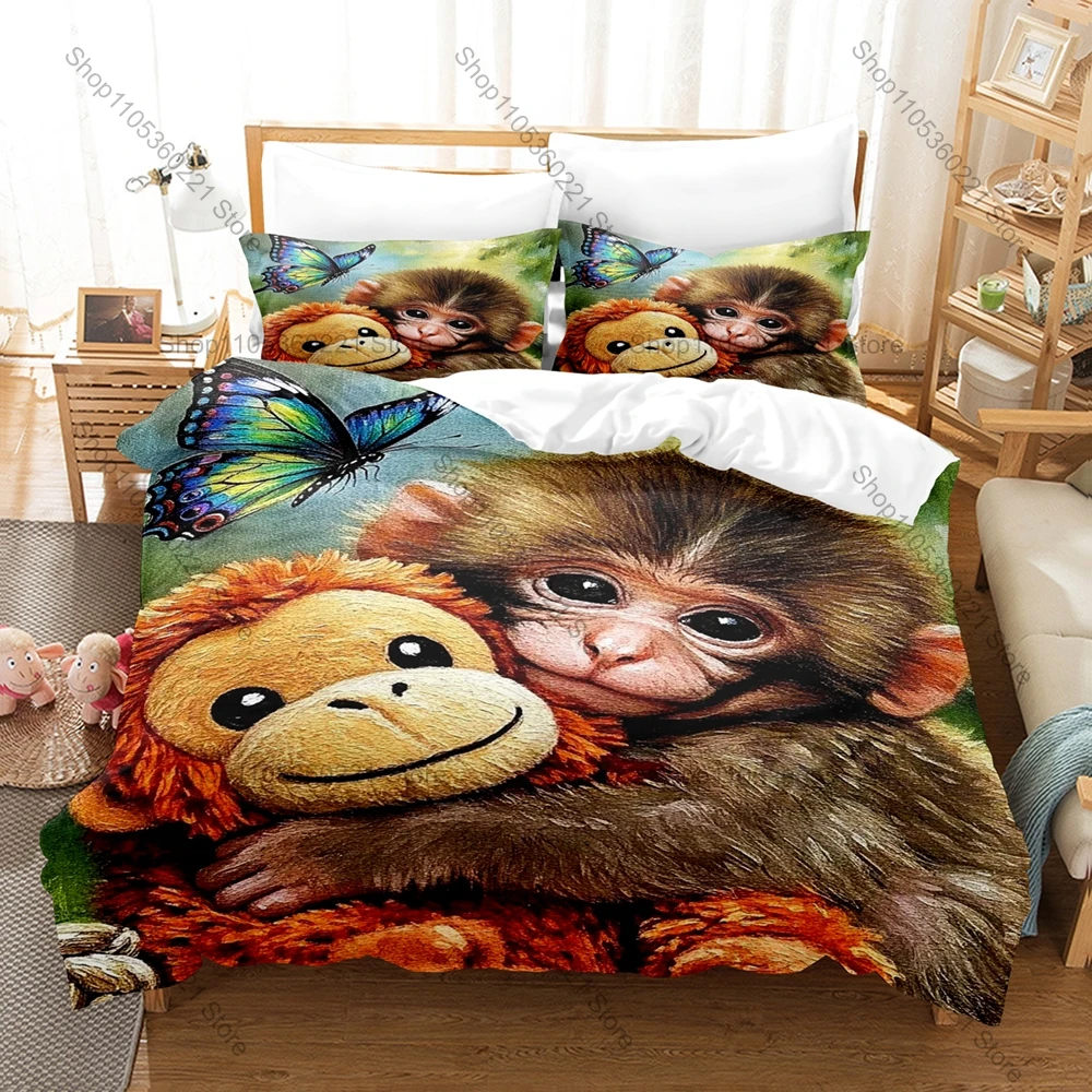 Personality 3D Printed Baby Monkey Punch Bedding Set Cute Duvet Cover Pillowcase New Bed Linen Pillowcase for Kids Bedroom Decor
Personality 3D Printed Baby Monkey Punch Bedding Set Cute Duvet Cover Pillowcase New Bed Linen Pillowcase for Kids Bedroom Decor