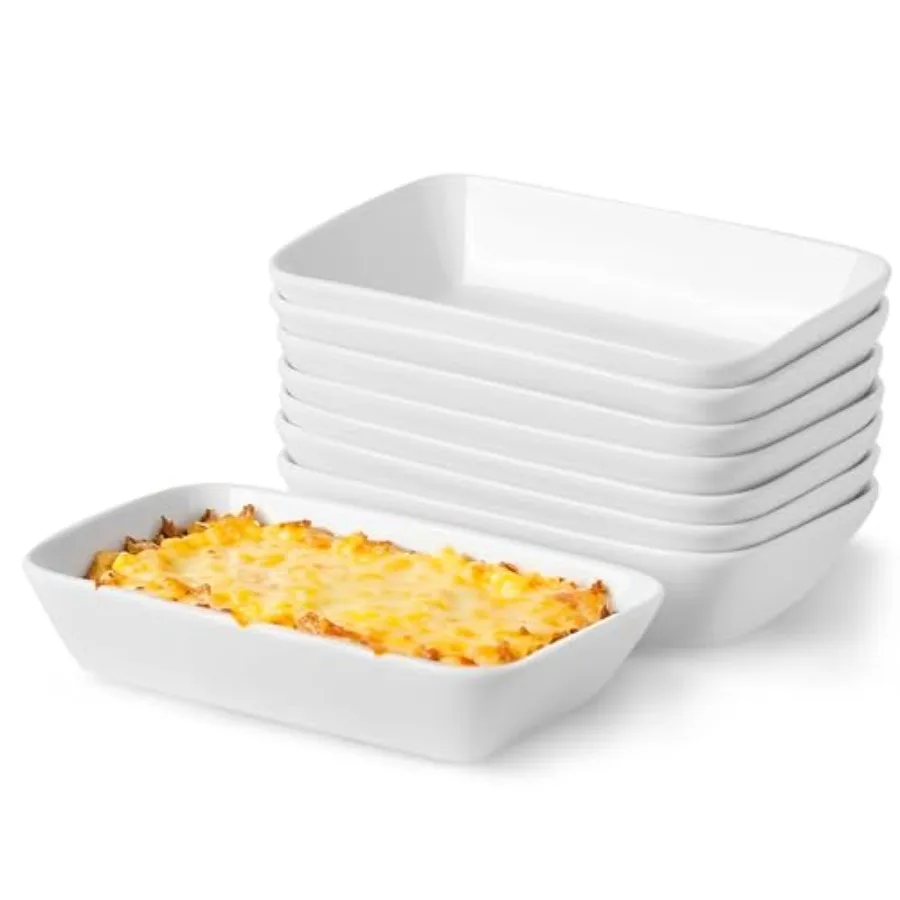 13.5oz Ceramic Small Baking Dish, 7 × 4.3 x 1.5 Inch Rectangle Baking Dish for Oven, Small Rectangle Ramekin, Individual Portio
13.5oz Ceramic Small Baking Dish, 7 × 4.3 x 1.5 Inch Rectangle Baking Dish for Oven, Small Rectangle Ramekin, Individual Portio
