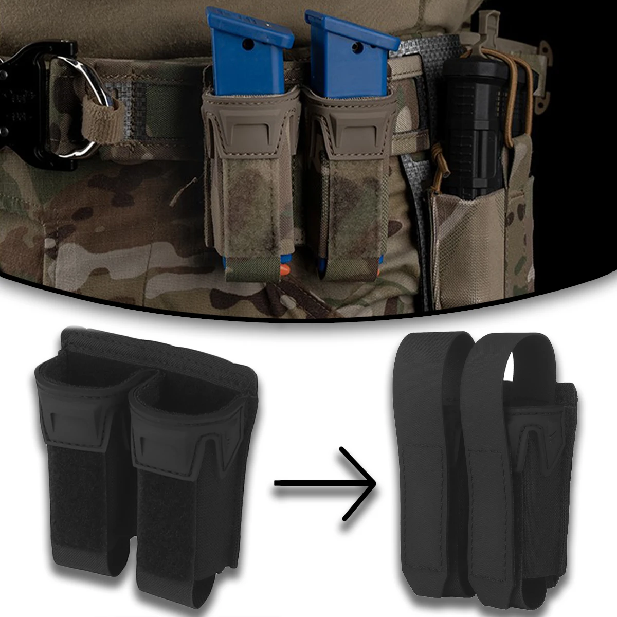 Tactical Double Pistol Magazine Bag Multi-Function Adjustable Molle Tool Storage Bag For Outdoor Hunting Airgun Accessories
Tactical Double Pistol Magazine Bag Multi-Function Adjustable Molle Tool Storage Bag For Outdoor Hunting Airgun Accessories