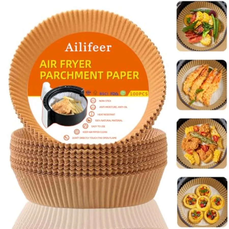 Air Fryer Liners Round, 100PCS 6.3 inch Disposable Liner for Air Fryer 2Qt to 5Qt, Unbleached Non-stick Non-leak Small Airfryer
Air Fryer Liners Round, 100PCS 6.3 inch Disposable Liner for Air Fryer 2Qt to 5Qt, Unbleached Non-stick Non-leak Small Airfryer