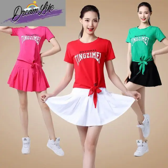 New Summer Square Dance Fitn Women's ort Sve Sportswear Set Skirt Ghost Step Exercise National Stage Costume
New Summer Square Dance Fitn Women's ort Sve Sportswear Set Skirt Ghost Step Exercise National Stage Costume