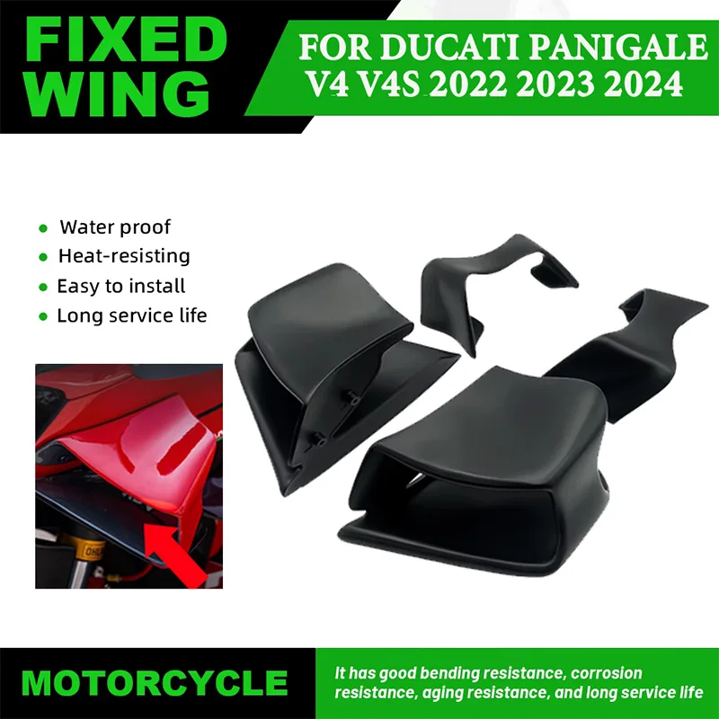 For Ducati Panigale V4 V4S 2022 2023 2024 Motorcycle Fixed Wing Spoiler Fairing Front Aerodynamic wing Side winglets Aileron
For Ducati Panigale V4 V4S 2022 2023 2024 Motorcycle Fixed Wing Spoiler Fairing Front Aerodynamic wing Side winglets Aileron