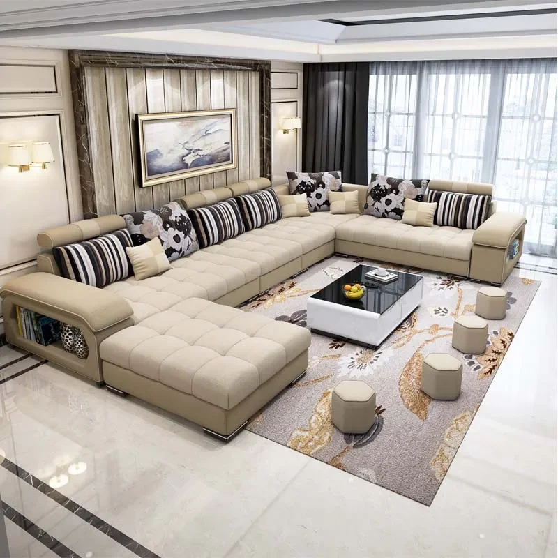 l # Modern Living Room Sectional Sofa U Shape 7 Seater Fabric Couch Luxury Sofa Set Multifunctional Corner Sofa With Usb Speaker
l # Modern Living Room Sectional Sofa U Shape 7 Seater Fabric Couch Luxury Sofa Set Multifunctional Corner Sofa With Usb Speaker