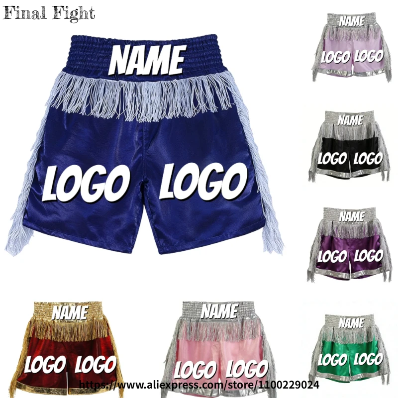 Custom Logo Muay Thai Kickboxing Shorts Adult Kids Boxing Trunks for Training Competition Gym Team Muay Thai Boxing Match Shorts
Custom Logo Muay Thai Kickboxing Shorts Adult Kids Boxing Trunks for Training Competition Gym Team Muay Thai Boxing Match Shorts