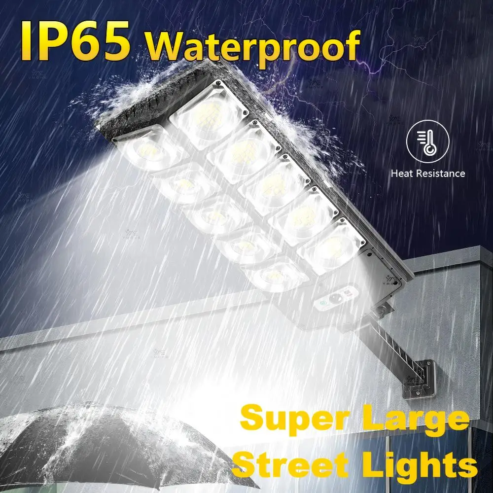 IP65 Waterproof Super Large Street Lights Solar Light 3 Lighting Modes Garden Decoration Outdoor Lamps 180° Rotating Garage Lamp
IP65 Waterproof Super Large Street Lights Solar Light 3 Lighting Modes Garden Decoration Outdoor Lamps 180° Rotating Garage Lamp