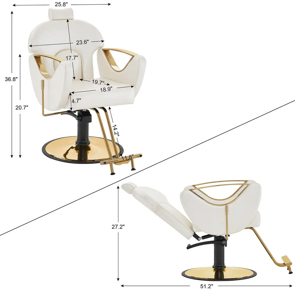 Luxurious Classic Barber Chair Hydraulic Pump Recline Beauty Spa Styling Salon for Hair Stylist Equipment 9578 Champagne
Luxurious Classic Barber Chair Hydraulic Pump Recline Beauty Spa Styling Salon for Hair Stylist Equipment 9578 Champagne