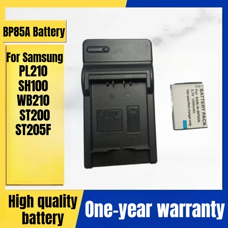 BP85A camera battery + charger, suitable for Samsung PL210 SH100 WB210 ST200 ST205F digital camera 3.7V 1200mAh
BP85A camera battery + charger, suitable for Samsung PL210 SH100 WB210 ST200 ST205F digital camera 3.7V 1200mAh