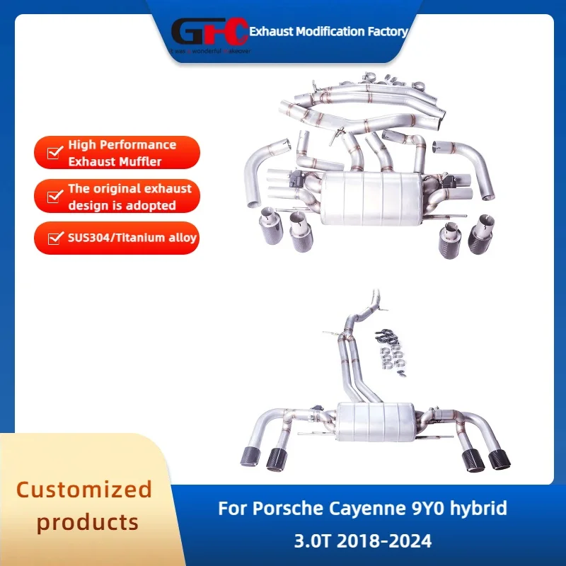 GFC SUS304 Catback Muffler for Porsche Cayenne 9Y0 hybrid 3.0T 2018-2024 High-Performance Valve Car Exhaust System Accessories
GFC SUS304 Catback Muffler for Porsche Cayenne 9Y0 hybrid 3.0T 2018-2024 High-Performance Valve Car Exhaust System Accessories