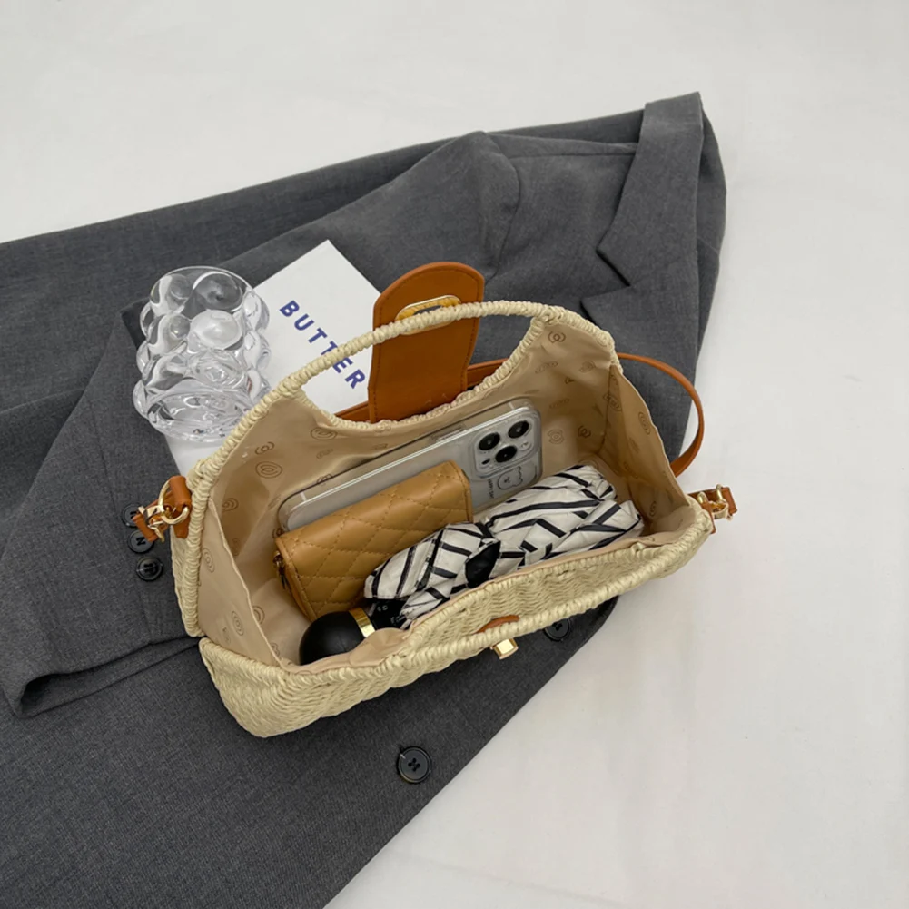 Women Crossbody Bags Summer Woven Shell Top-Handle Bags Handmade Fashion Holiday Casual Simple Elegant Lady Straw Bag
Women Crossbody Bags Summer Woven Shell Top-Handle Bags Handmade Fashion Holiday Casual Simple Elegant Lady Straw Bag
