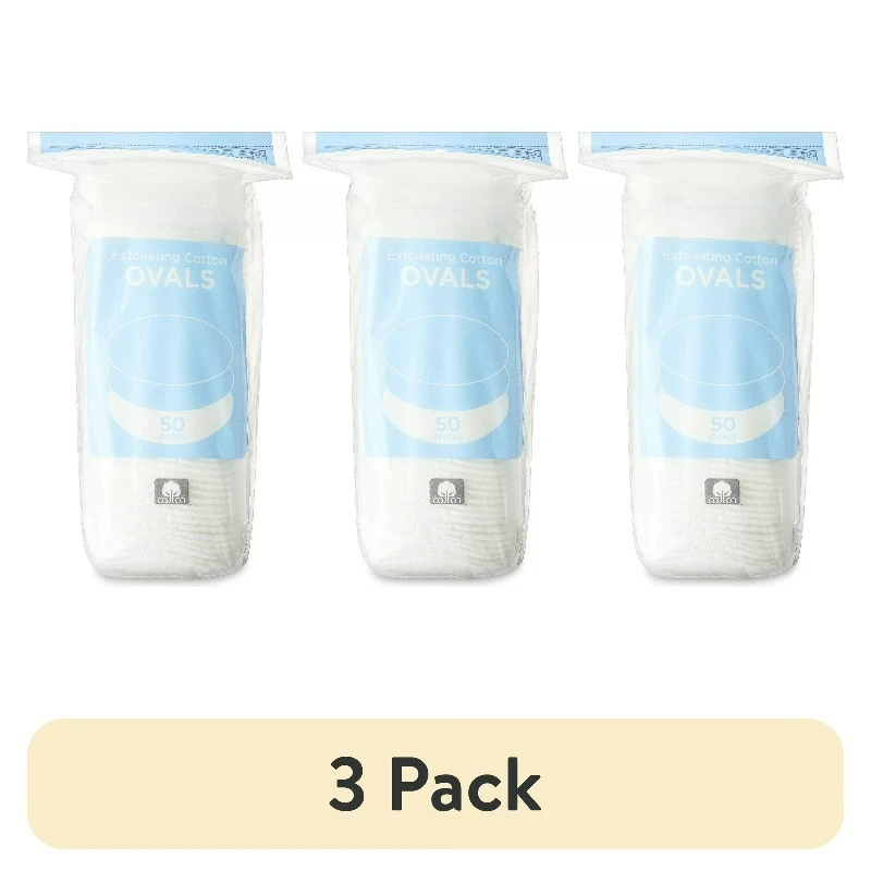 (3 pack) Exfoliating Cotton Ovals, 50 Count
(3 pack) Exfoliating Cotton Ovals, 50 Count