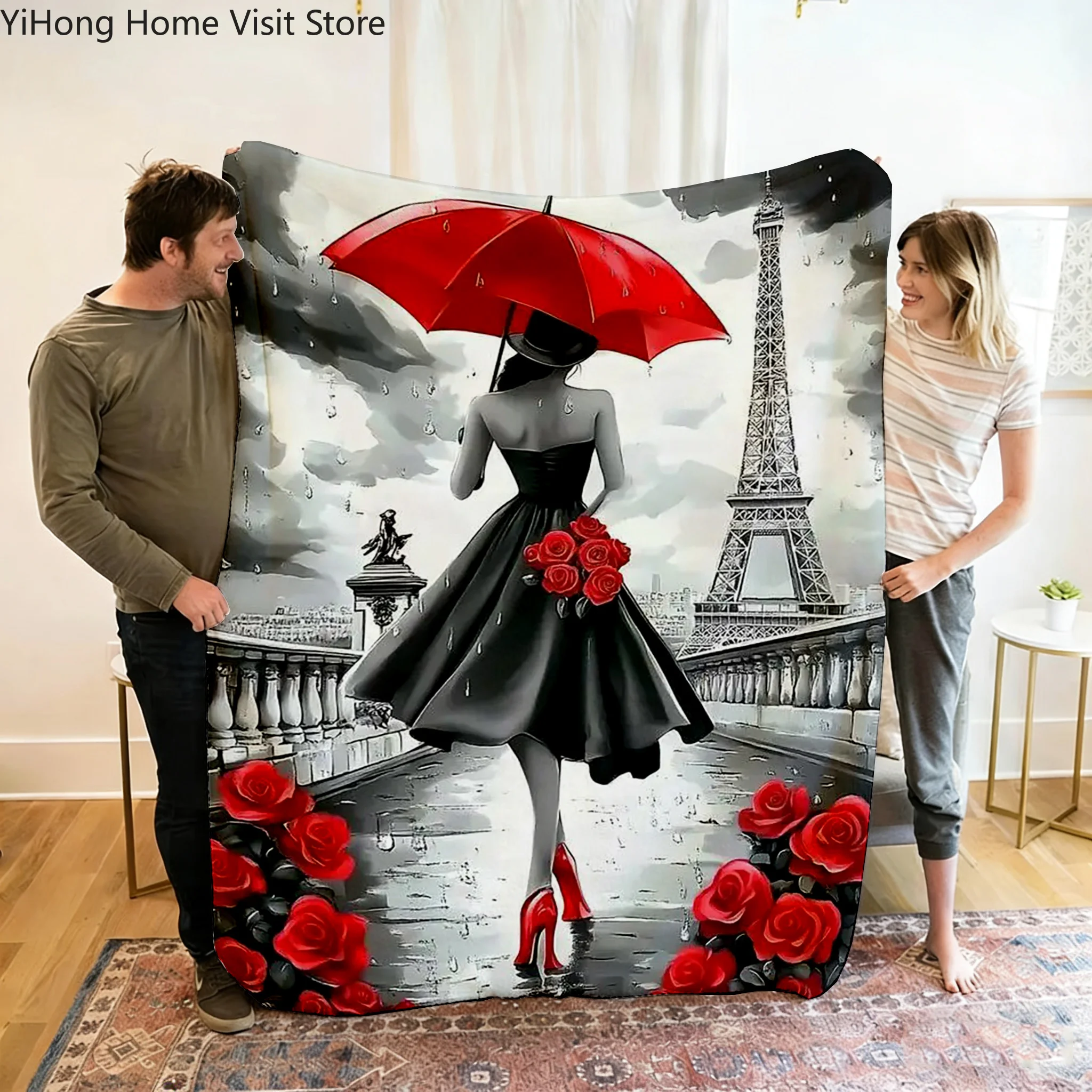 Woman Portrait Flower Tower Printed Blanket Picnic Blankets Warm Blanket Soft and Comfortable Blanket Home Travel Birthday Gift
Woman Portrait Flower Tower Printed Blanket Picnic Blankets Warm Blanket Soft and Comfortable Blanket Home Travel Birthday Gift