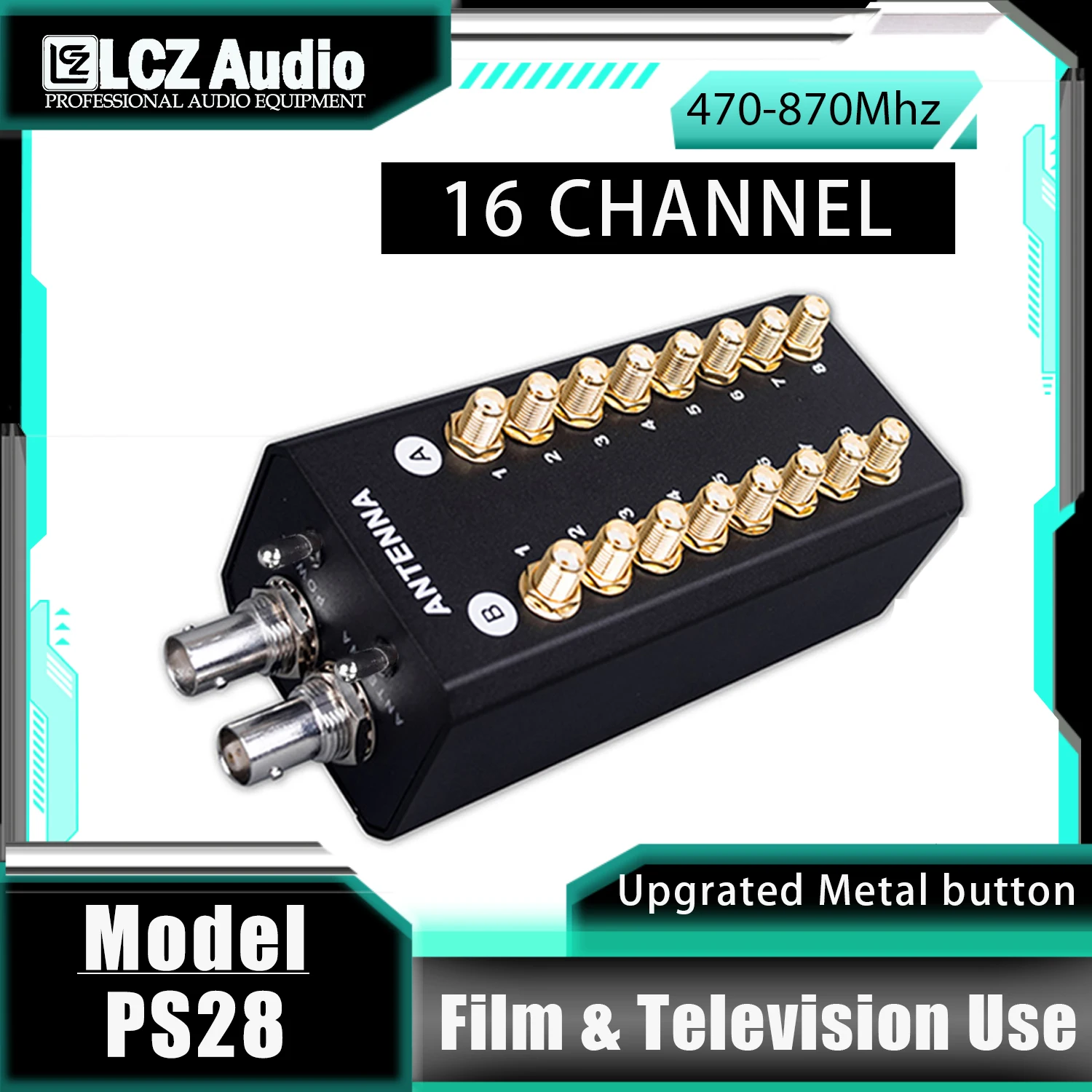 Betagear 450-950Mhz 8 Channels Signal Amplifier Antenna Distributor System Audio RF Distributor RF Multi SMA Antenna Combiner
Betagear 450-950Mhz 8 Channels Signal Amplifier Antenna Distributor System Audio RF Distributor RF Multi SMA Antenna Combiner