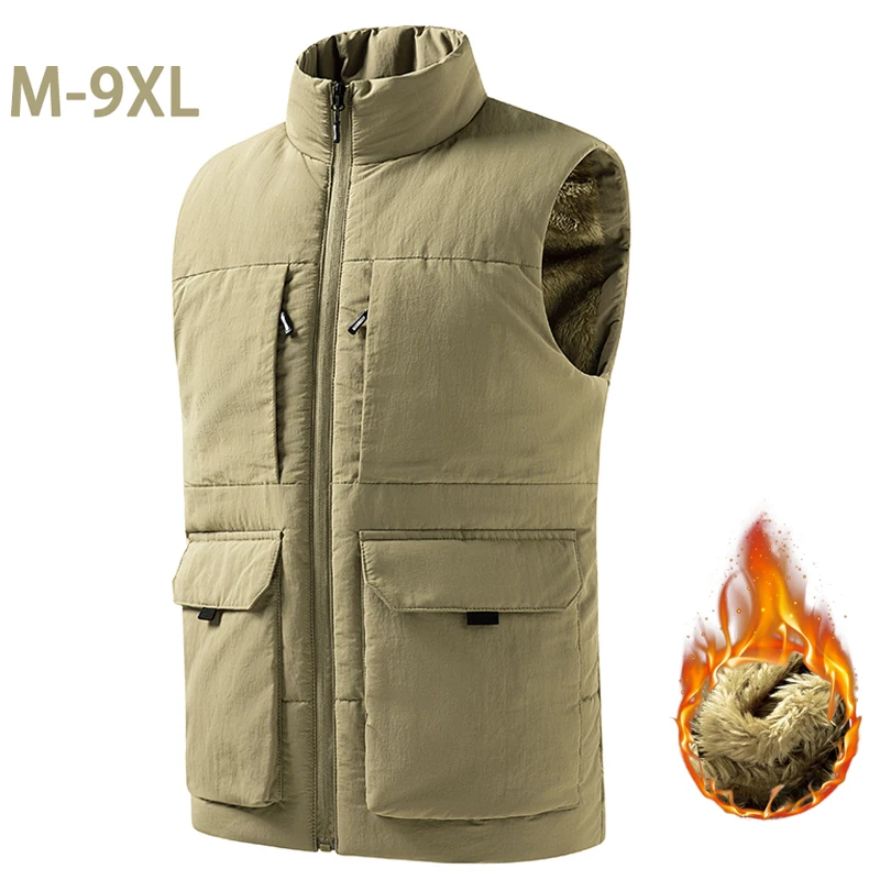 8XL Mens Vest Jacket Plus Size Fleece Linded Vest Coat Big Tall Thick Warm Winter Vest Parkas Hiking Camping Outdoor Cargo Vest
8XL Mens Vest Jacket Plus Size Fleece Linded Vest Coat Big Tall Thick Warm Winter Vest Parkas Hiking Camping Outdoor Cargo Vest