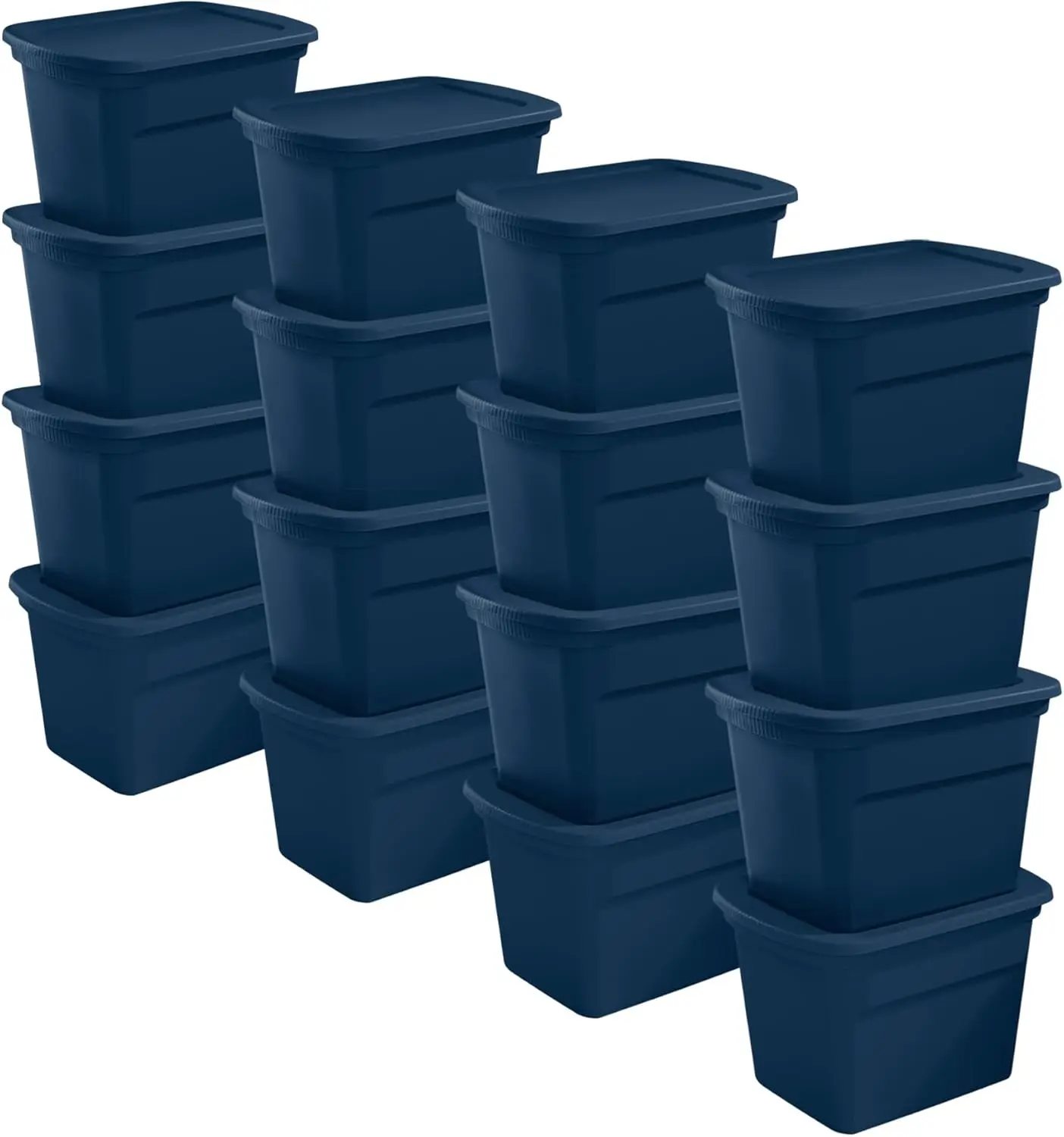 16-Pack Plastic Storage Bins, 18 Gallon Tote Containers with Lids, Marine Blue
16-Pack Plastic Storage Bins, 18 Gallon Tote Containers with Lids, Marine Blue