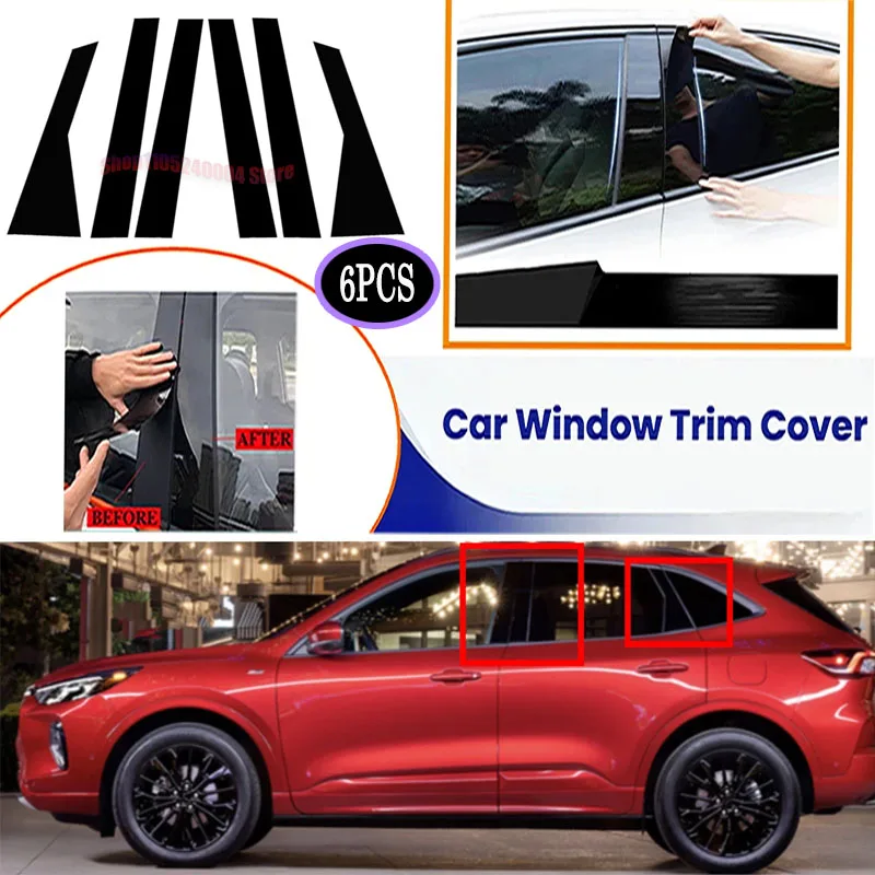 6PCS High Gloss Black Carbon Look Window Pillar Post Cover For Ford Escape 2020-2023 Protective Trim OE Style Set
6PCS High Gloss Black Carbon Look Window Pillar Post Cover For Ford Escape 2020-2023 Protective Trim OE Style Set