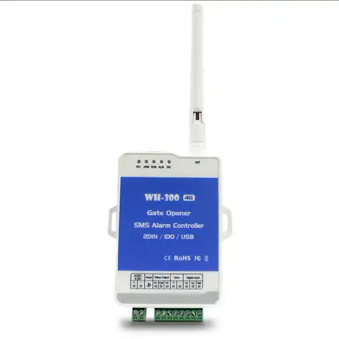 4G GSM WH-300 com controle de APP Relé Abridor de Portão 2 Entradas Digitais Interruptor Controle Remoto Alarme