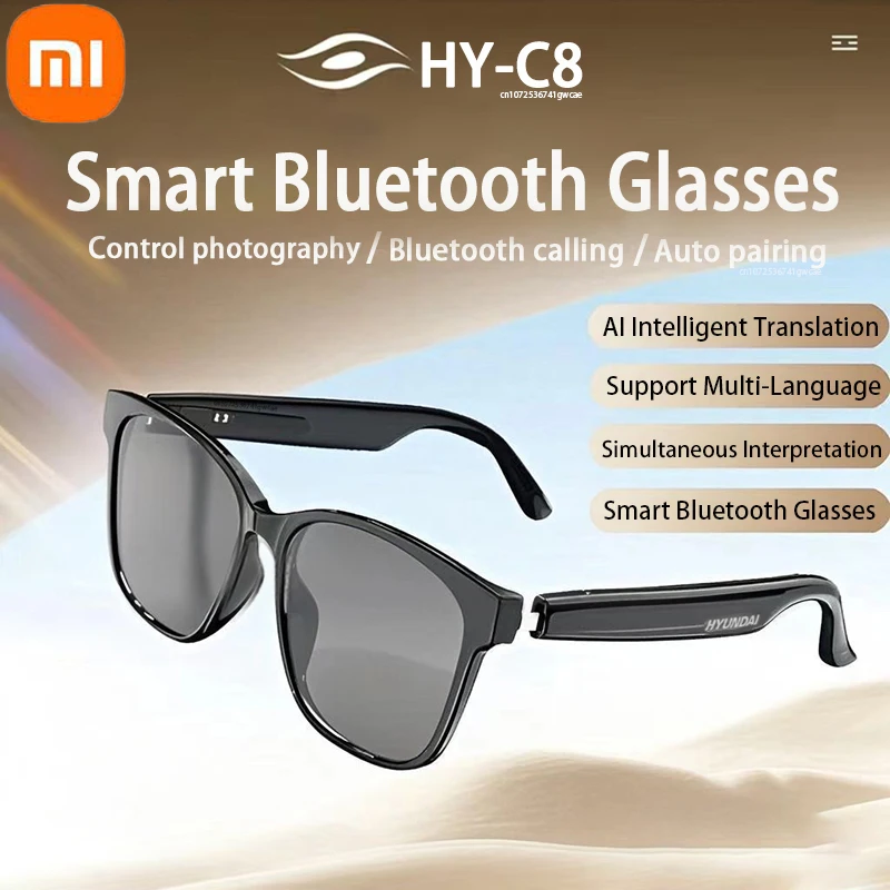 Xiaomi HY-C8 Bluetooth-очки Ai Интеллектуальный перевод Гарнитура с синхронным переводанием в реальном времени Беспроводные умные очки
Xiaomi HY-C8 Bluetooth-очки Ai Интеллектуальный перевод Гарнитура с синхронным переводанием в реальном времени Беспроводные умные очки