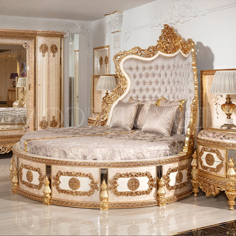 European Round Bed Luxury Designer Double Bedroom Wedding Bed Modern Minimalist High Quality Sleeping Muebles Home Furniture
European Round Bed Luxury Designer Double Bedroom Wedding Bed Modern Minimalist High Quality Sleeping Muebles Home Furniture