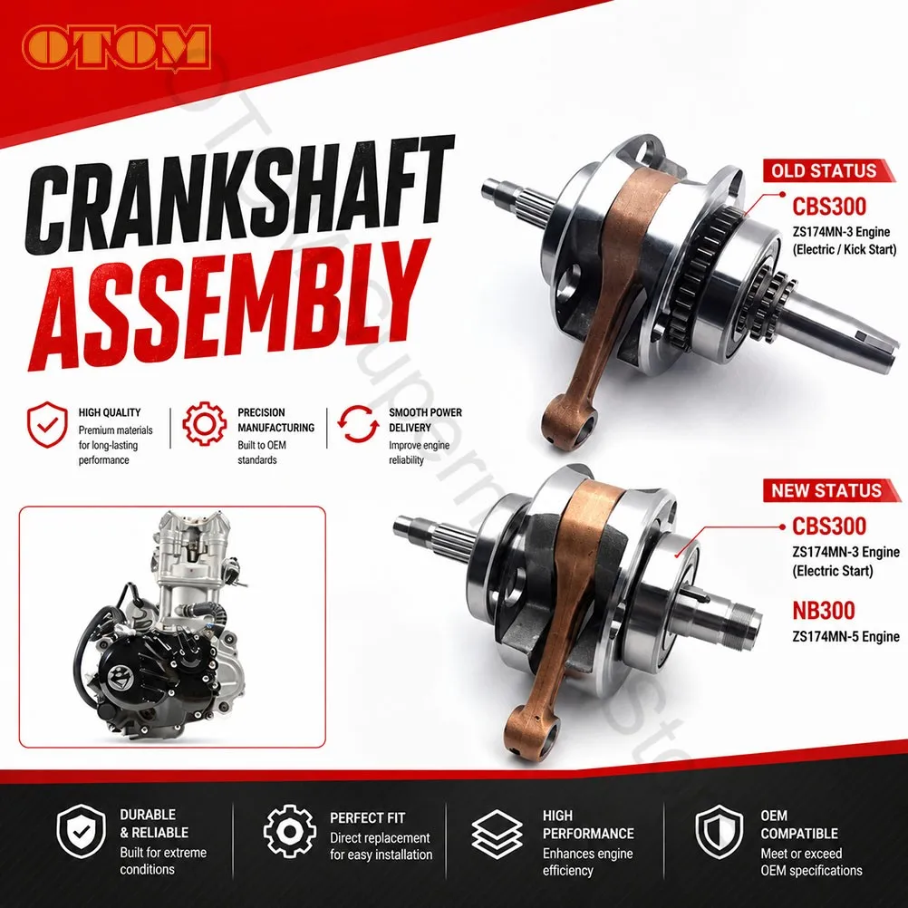CBS300 ZS174MN-3 NB300 ZS174MN-5 Motorcycle Crankshaft Assembly Crank Shaft Connecting Rod For ZONGSHEN KEWS K16 K23 LONCIN GR
CBS300 ZS174MN-3 NB300 ZS174MN-5 Motorcycle Crankshaft Assembly Crank Shaft Connecting Rod For ZONGSHEN KEWS K16 K23 LONCIN GR
