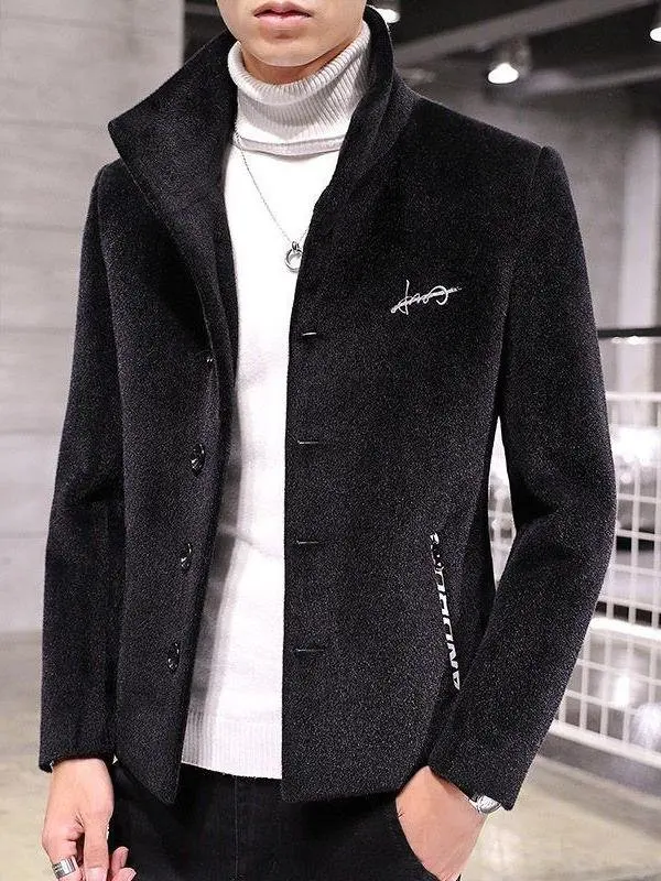 Autumn Winter Thiened ort Men's Woolen Coat Casual Sle Jaet Stand Fit Busin Scene Breathable Material V-Ne
Autumn Winter Thiened ort Men's Woolen Coat Casual Sle Jaet Stand Fit Busin Scene Breathable Material V-Ne