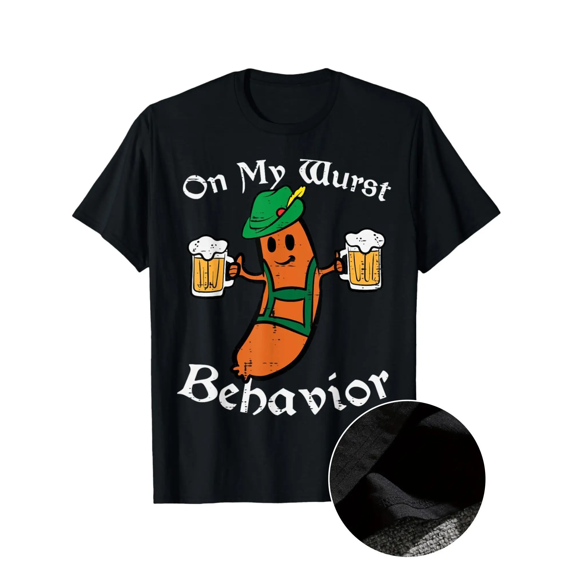 Funny Oktoberfest T-shirt "On My Wurst Behavior" Slogan Graphic Tee, Humorous Beer Sausage Lover Gift
Funny Oktoberfest T-shirt "On My Wurst Behavior" Slogan Graphic Tee, Humorous Beer Sausage Lover Gift