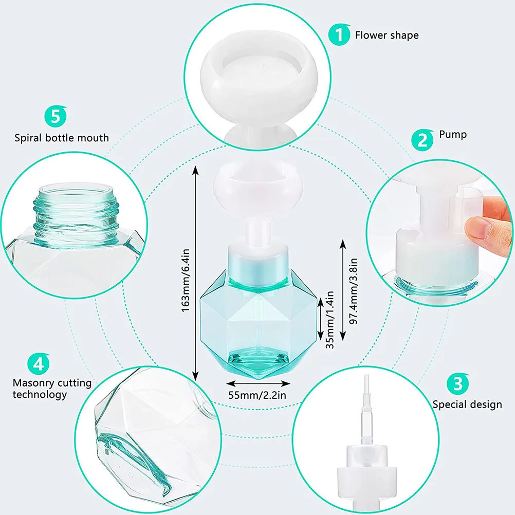 2pcs Foaming Soap Dispenser Bottle Compact Portable Pump Shampoo Container for Facial Cleanser Liquid Shaving Foam for Home
2pcs Foaming Soap Dispenser Bottle Compact Portable Pump Shampoo Container for Facial Cleanser Liquid Shaving Foam for Home