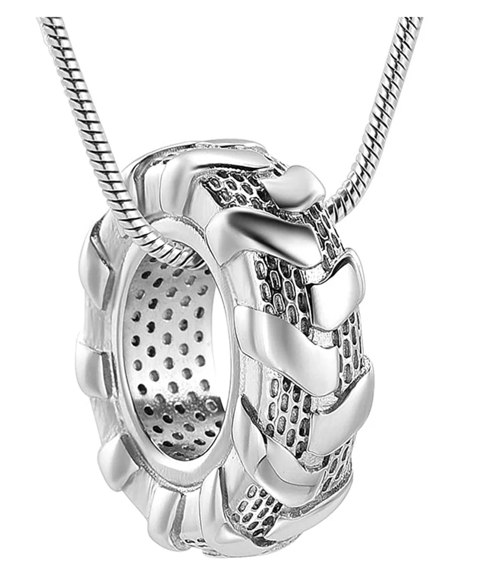 Cremation Jewelry Urn Necklace for Ashes Pendant Stainless Steel Wheel Tire Shape Keepsake Pendant Jewelry for Men/Boy
Cremation Jewelry Urn Necklace for Ashes Pendant Stainless Steel Wheel Tire Shape Keepsake Pendant Jewelry for Men/Boy