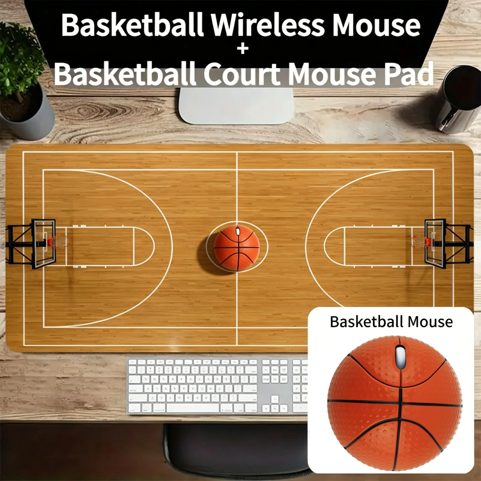 Creative Basketball Wireless Mouse + Court Mouse Pad Set, 2.4G Plug-and-Play, Perfect Boys Gift for PC Laptop Gaming & Daily Use
Creative Basketball Wireless Mouse + Court Mouse Pad Set, 2.4G Plug-and-Play, Perfect Boys Gift for PC Laptop Gaming & Daily Use
