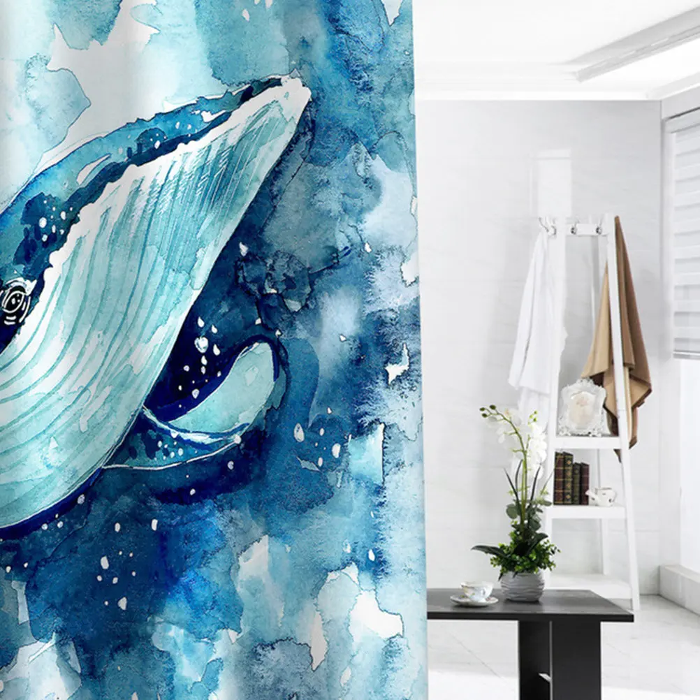 Whale Printed Curtain 180x180cm Polyester Waterproof Shower Curtains for Home Hotel Privacy Whale Printed Curtain Protection
Whale Printed Curtain 180x180cm Polyester Waterproof Shower Curtains for Home Hotel Privacy Whale Printed Curtain Protection