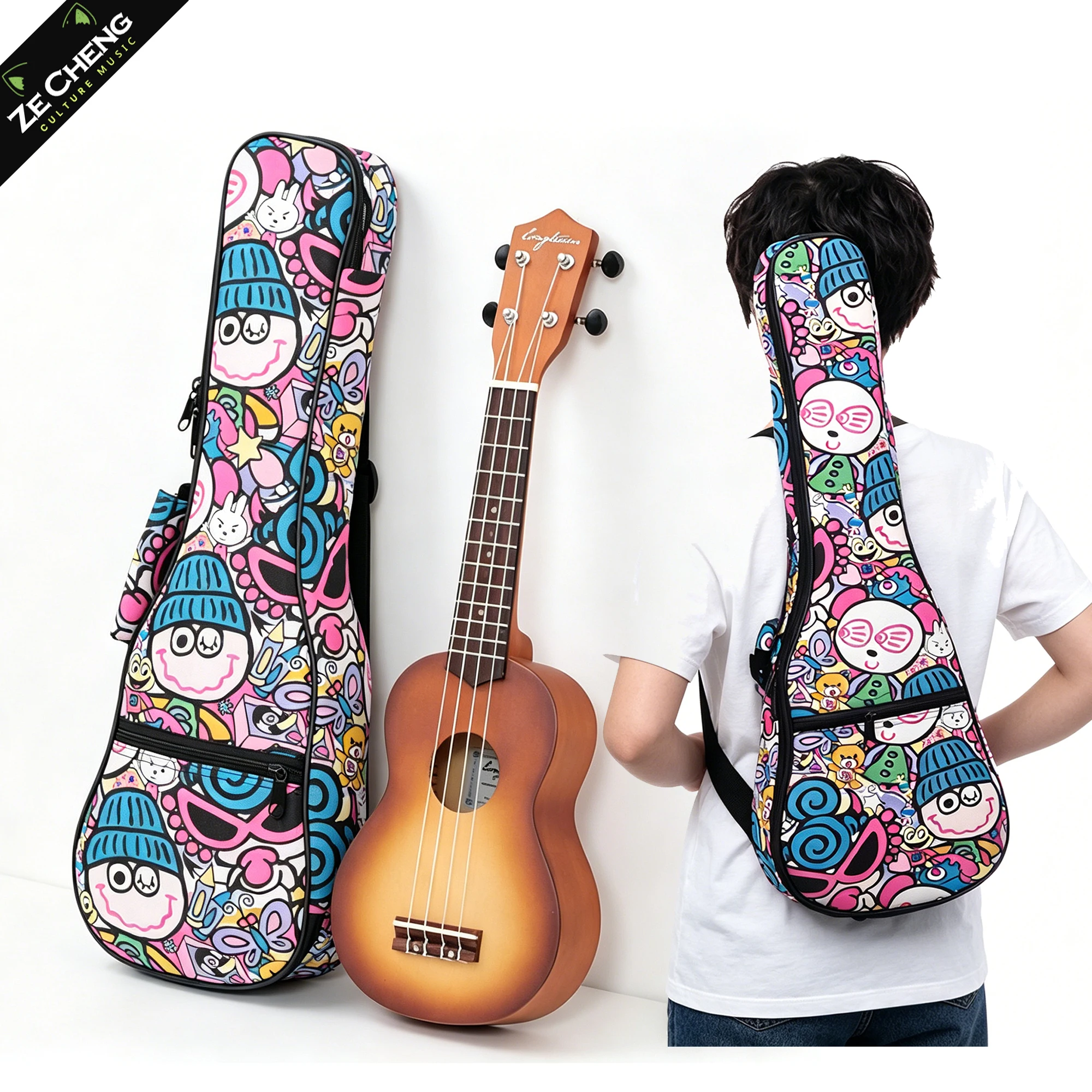 Colorful Padded Ukulele Backpack, Fits 21 23 26 Inch Ukulele, Thick Soft Case with Double Straps, Cute
Colorful Padded Ukulele Backpack, Fits 21 23 26 Inch Ukulele, Thick Soft Case with Double Straps, Cute