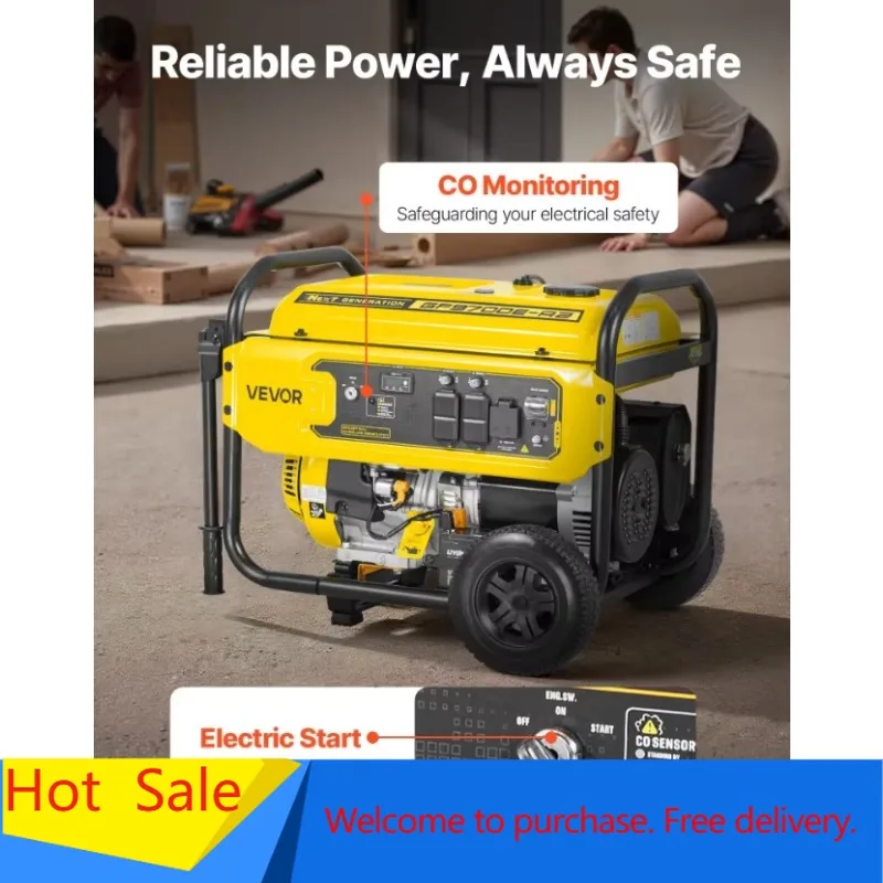 9625W Peak Watt Home Generator, Backup Generators for Home with Foldable Handle, Electric Start, Gas Powered, CO Sensor
9625W Peak Watt Home Generator, Backup Generators for Home with Foldable Handle, Electric Start, Gas Powered, CO Sensor