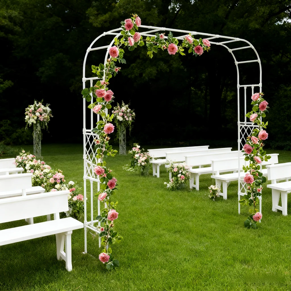 Garden Arch Trellis 3x2.5x0.39m Arch-shaped Climbing Support for Outdoor Garden Wedding Plant Growth
Garden Arch Trellis 3x2.5x0.39m Arch-shaped Climbing Support for Outdoor Garden Wedding Plant Growth