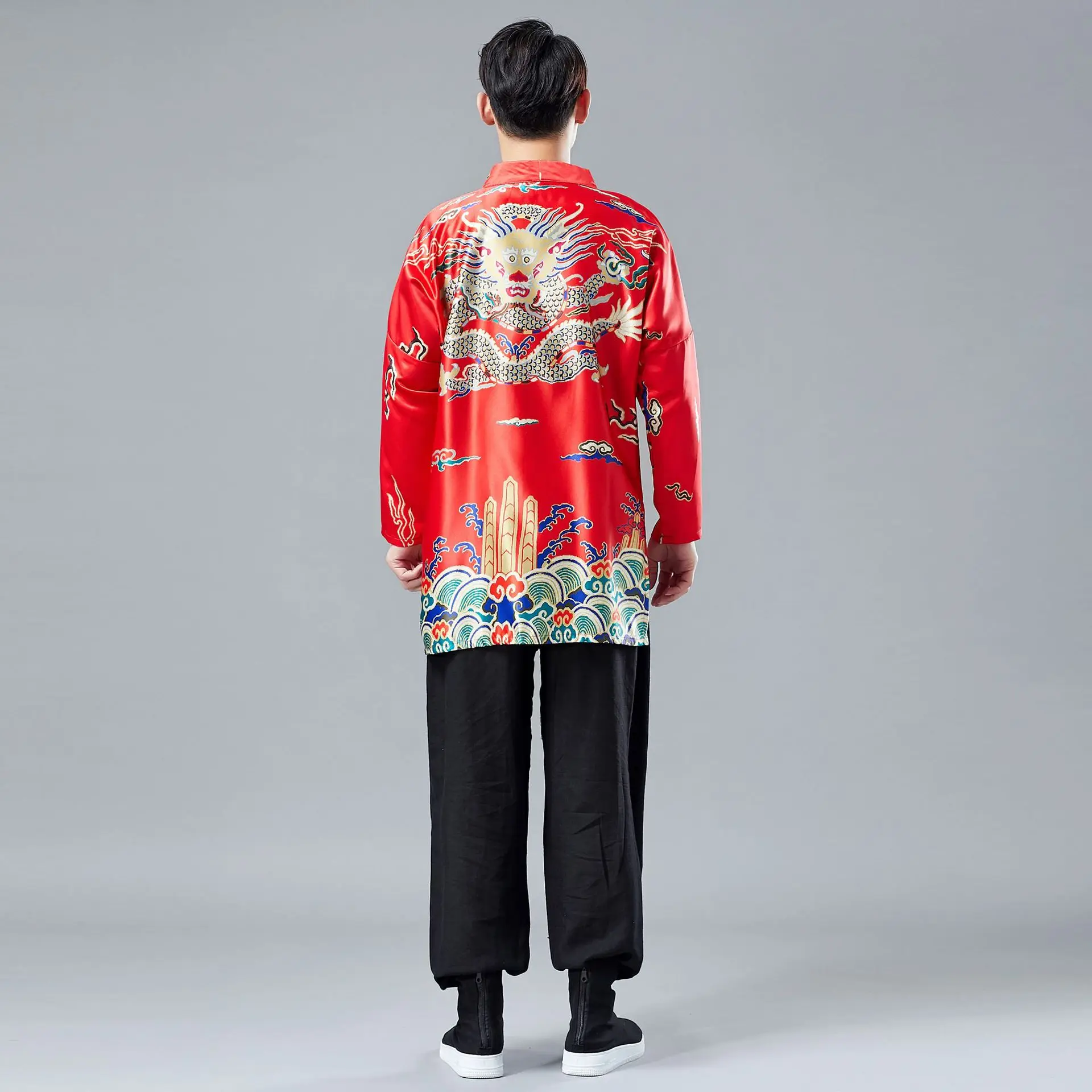 New Cardigan Men's Coat Chinese Style Retro Ethnic Stand Collar Coat Auspicious Clouds Pattern Loose
New Cardigan Men's Coat Chinese Style Retro Ethnic Stand Collar Coat Auspicious Clouds Pattern Loose