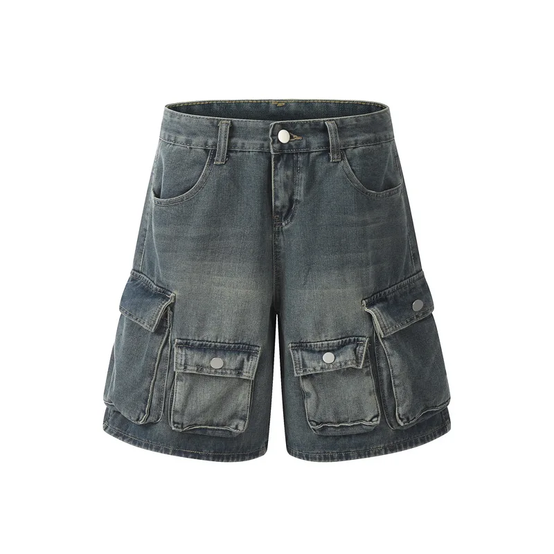 Men's Summer Cargo Short Jeans With Multi Pockets Washed Vintage Workwear Denim Shorts Loose Fit Retro Shorts
Men's Summer Cargo Short Jeans With Multi Pockets Washed Vintage Workwear Denim Shorts Loose Fit Retro Shorts