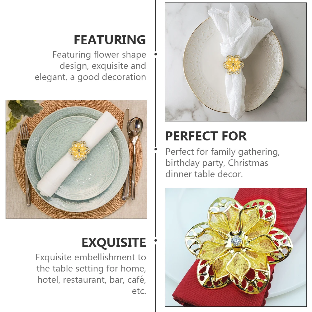 24Pcs Metal Napkin Rings High Quality Flower Shape Elegant Table Decor Birthday Party Wedding Banquet Home Restaurant Cafe
24Pcs Metal Napkin Rings High Quality Flower Shape Elegant Table Decor Birthday Party Wedding Banquet Home Restaurant Cafe
