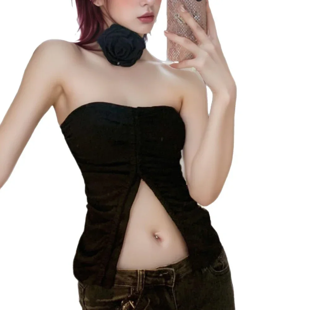 Daily Casual Black Hot Girl Vest Fashionable Womens Vest Casual Wear Applicable For Female One Shoulder Collar
Daily Casual Black Hot Girl Vest Fashionable Womens Vest Casual Wear Applicable For Female One Shoulder Collar