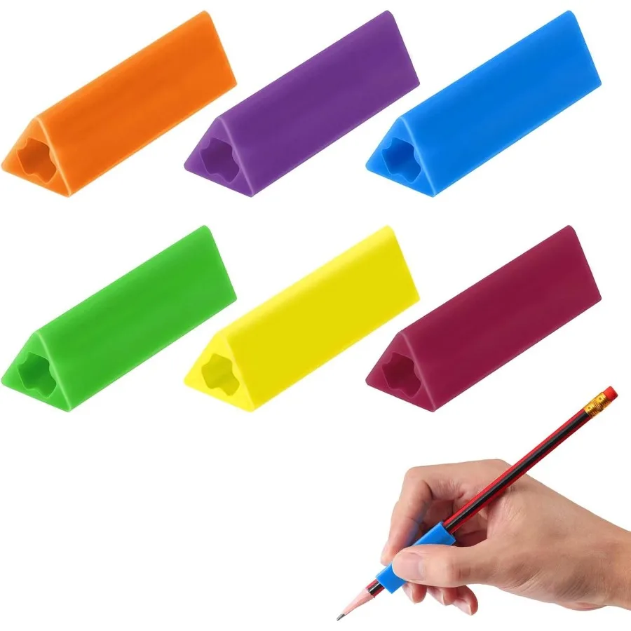6 PCS Triangle Peil Grips Peil Grips for Handwriting Peil Grips for Adults Assorted Bright Colors 1.73-Ih Long
6 PCS Triangle Peil Grips Peil Grips for Handwriting Peil Grips for Adults Assorted Bright Colors 1.73-Ih Long