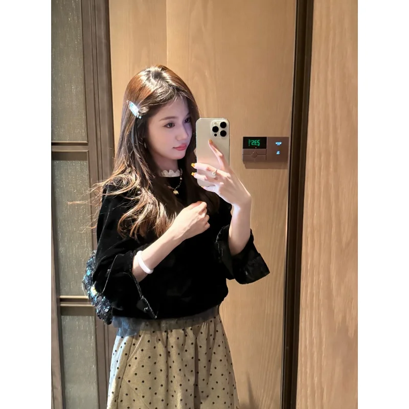 Faionable Velvet Base Layer Women's Autumn Winter Sweater Elely Versatile Princ Castle Sle Comfortable Fit Long Sl...
Faionable Velvet Base Layer Women's Autumn Winter Sweater Elely Versatile Princ Castle Sle Comfortable Fit Long Sl...