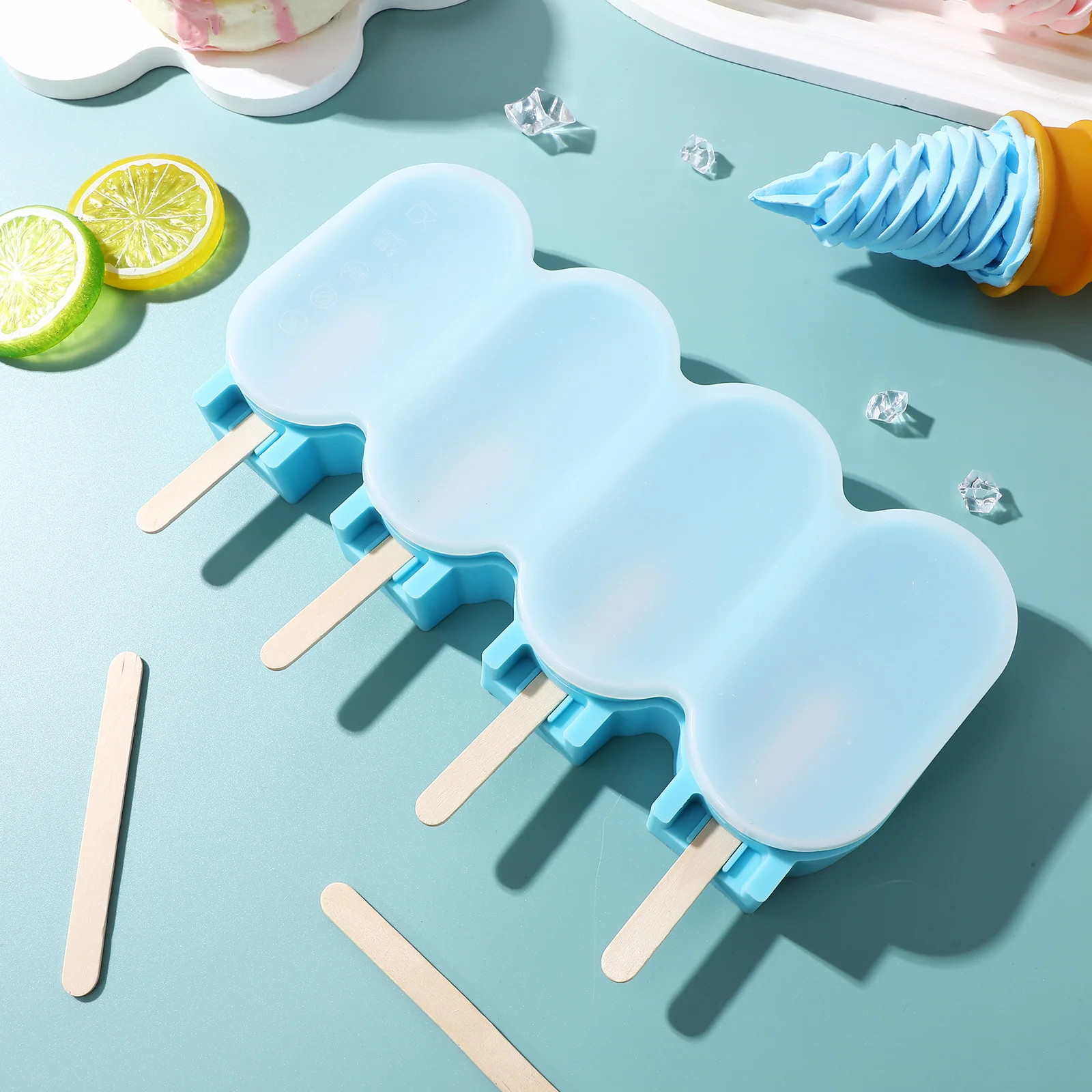 Ice Cream Mold Set Silicone Molds Popsicle Mould Maker Popsicles Silica Gel Cake with Sticks Child
Ice Cream Mold Set Silicone Molds Popsicle Mould Maker Popsicles Silica Gel Cake with Sticks Child