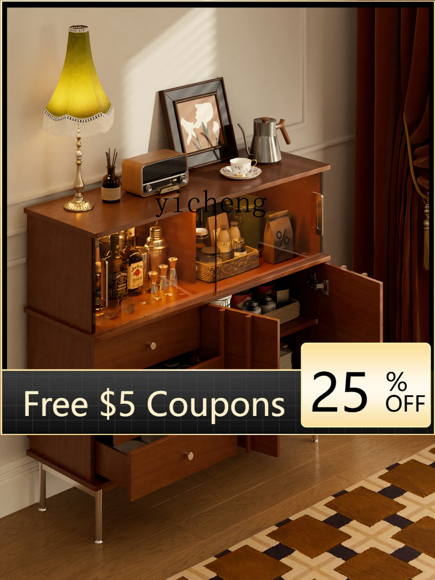 YFY antique solid wood dining side retro light luxury display cabinet living room wine cabinet coffee tea bucket cabinet
YFY antique solid wood dining side retro light luxury display cabinet living room wine cabinet coffee tea bucket cabinet