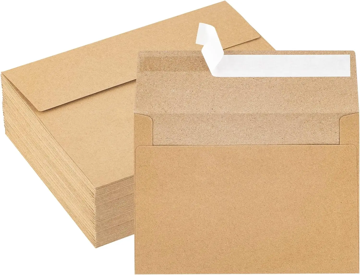 Kraft Paper Envelopes 50 Pack, 5 x 7 Inch Brown A7 Self-Seal Envelopes for Invitations, Postcards
Kraft Paper Envelopes 50 Pack, 5 x 7 Inch Brown A7 Self-Seal Envelopes for Invitations, Postcards