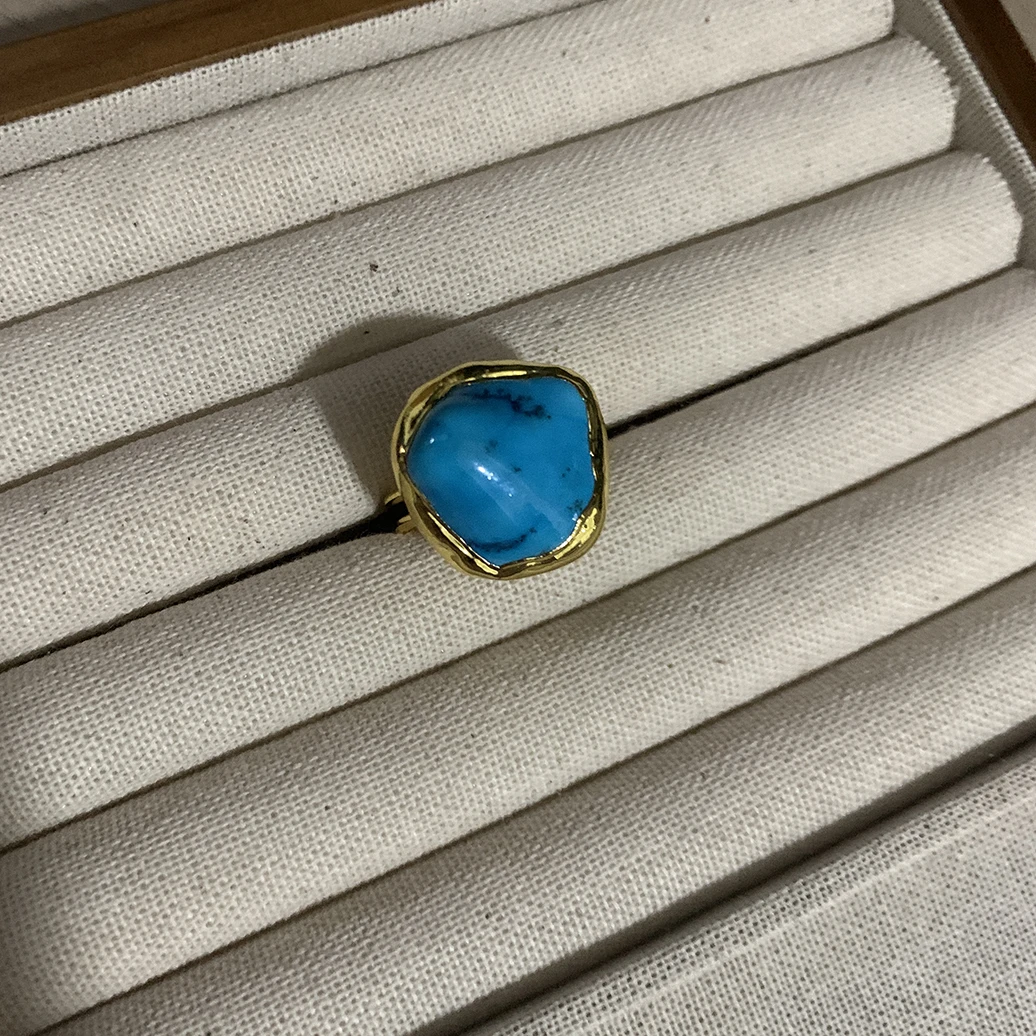 Trendy Fashion Blue Turquoise open ring for women's ring Girl party gift Jewelry accessory
Trendy Fashion Blue Turquoise open ring for women's ring Girl party gift Jewelry accessory