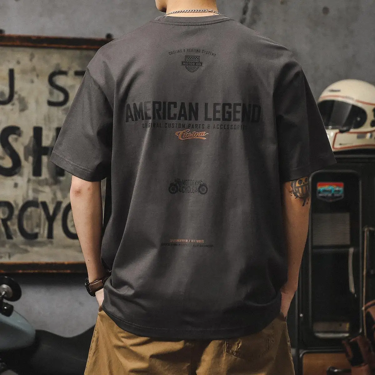 Loose Fit Pure Cotton ort Sve Men's T-irt Summer Breathable Retro American Motorcycle Print Casual Youth Faion Tee
Loose Fit Pure Cotton ort Sve Men's T-irt Summer Breathable Retro American Motorcycle Print Casual Youth Faion Tee