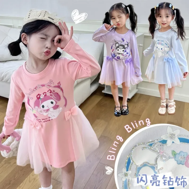 Sweet Cinnamoroll Anime Kawaii Sanrio Ins Children Long Sleeve Hooded Dresses Cute Kuromi My Melody Mesh Skirt Clothing Gifts
Sweet Cinnamoroll Anime Kawaii Sanrio Ins Children Long Sleeve Hooded Dresses Cute Kuromi My Melody Mesh Skirt Clothing Gifts