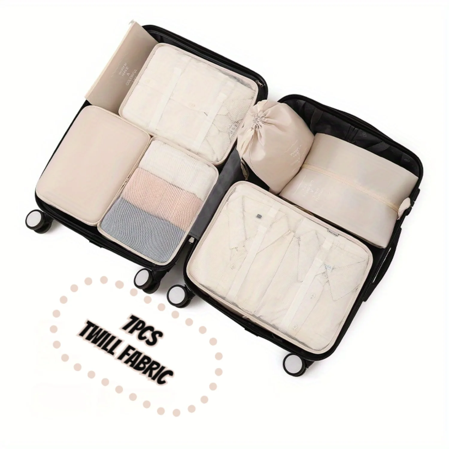 7pcs Travel Organizer Packing Cubes Set, Lightweight Luggage Bags, Portable Suitcase Organizing Pouches For Clothes & Shoes, Co
7pcs Travel Organizer Packing Cubes Set, Lightweight Luggage Bags, Portable Suitcase Organizing Pouches For Clothes & Shoes, Co