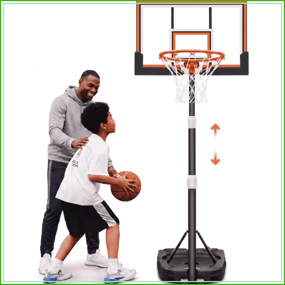 Basketball Hoop Outdoor 3.2-7.2FT, Adjustable Height, Shatterproof Backboard, Enlarged Base for Backyard Driveway
Basketball Hoop Outdoor 3.2-7.2FT, Adjustable Height, Shatterproof Backboard, Enlarged Base for Backyard Driveway