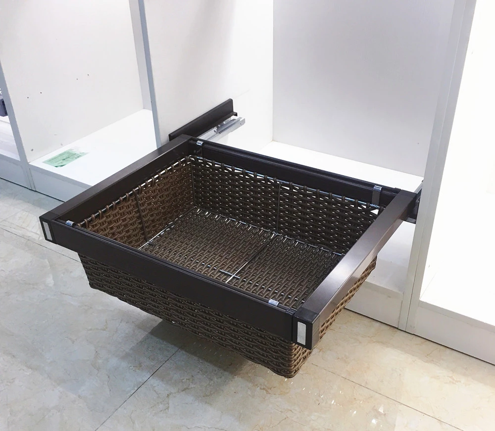 Supply Cloakroom Buffer Damping Pull Basket Telescopic Pull Imitation Rattan Storage Basket
Supply Cloakroom Buffer Damping Pull Basket Telescopic Pull Imitation Rattan Storage Basket