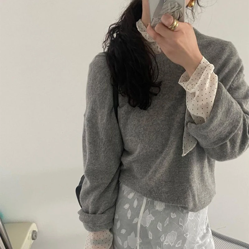 Chic Spring Gentle Stand Collar Sa Color Blo Design Loose Long Sve irt Top Korean Sle Commute Regular Fit Other Ma...
Chic Spring Gentle Stand Collar Sa Color Blo Design Loose Long Sve irt Top Korean Sle Commute Regular Fit Other Ma...
